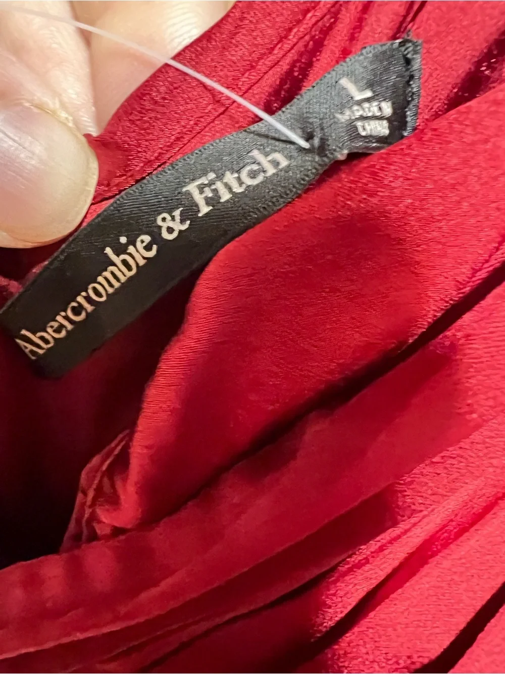 Abercrombie & Fitch Burgundy Twist-Cut Maxi Dress